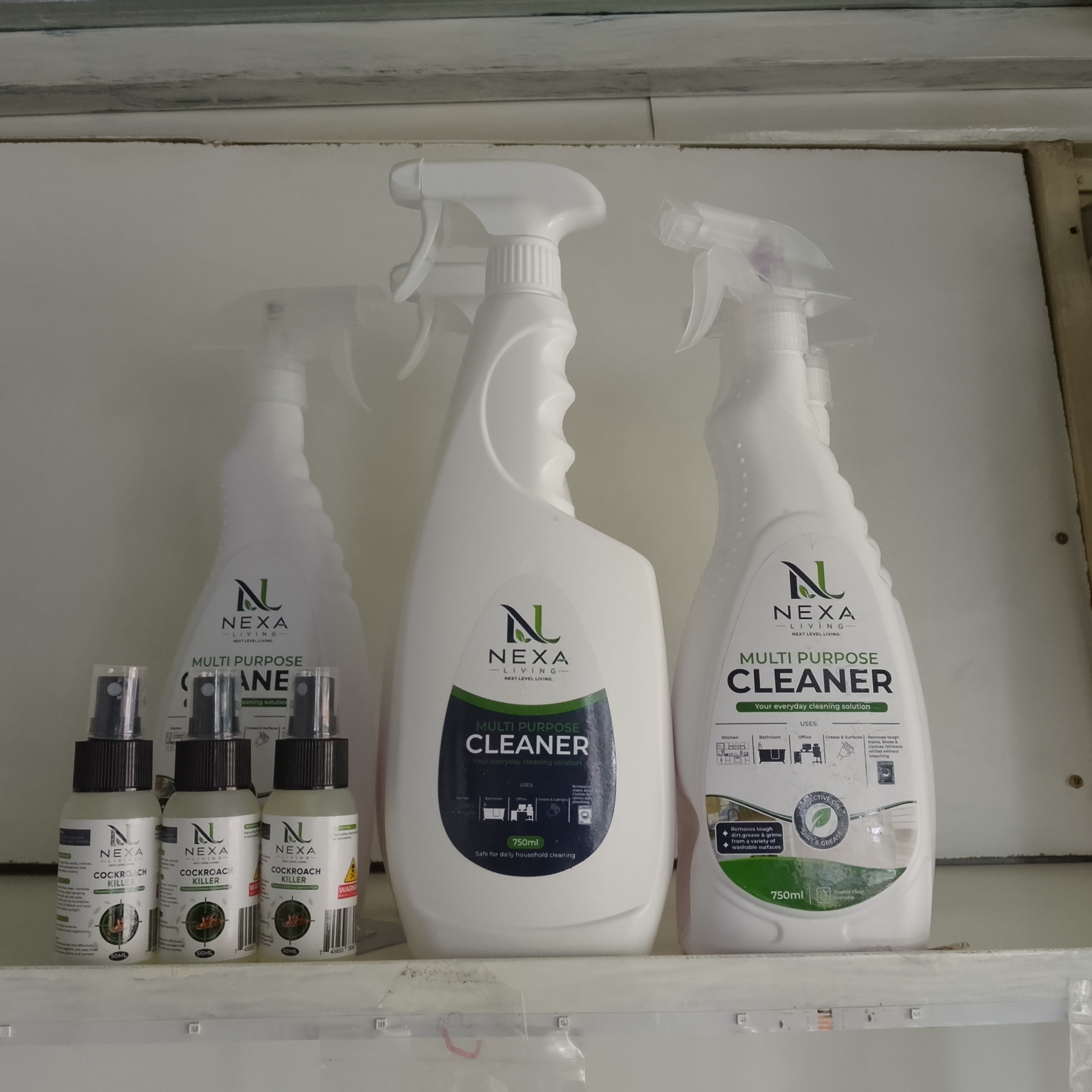 Cockroach killer and multipurpose cleaner from Nexa living