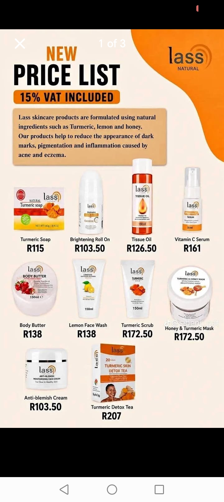 Lass skincare products