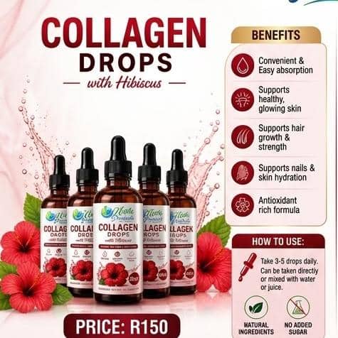 Collagen drops li ea fumaneha for health skin ,lichubaba tseo letlalo Leo le nang le li dark spots  