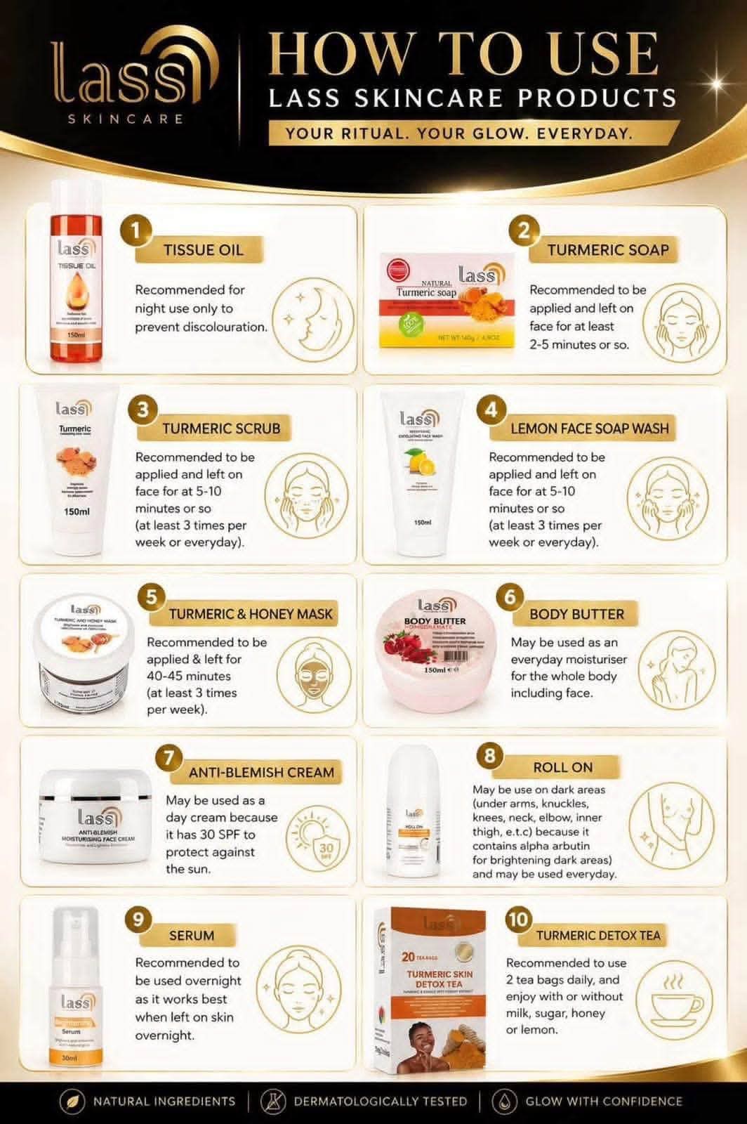 Lass skincare products