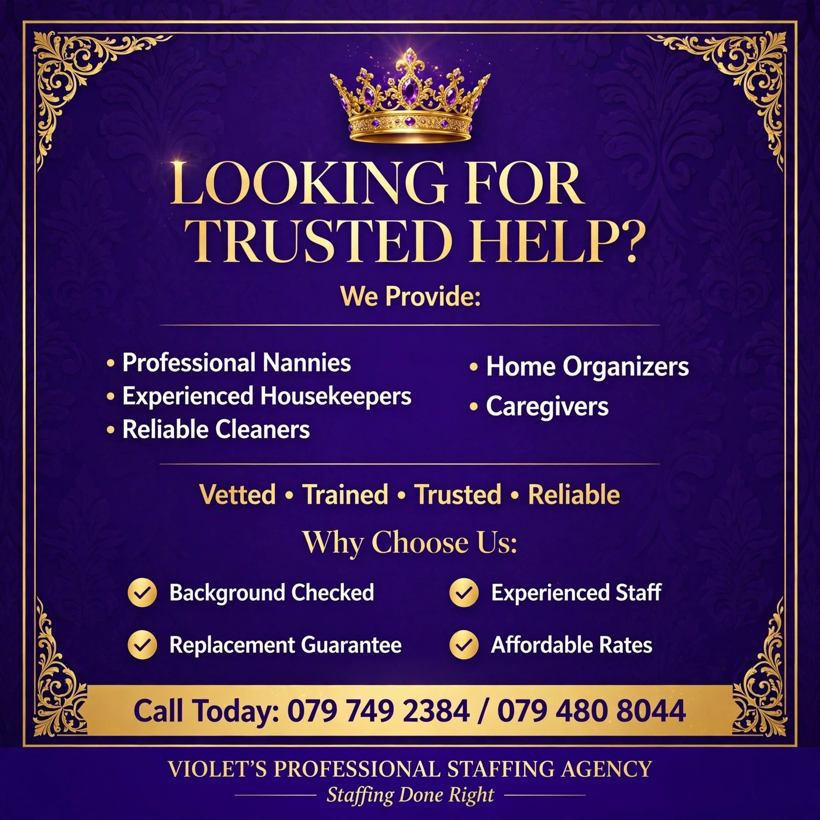 We are of our service
